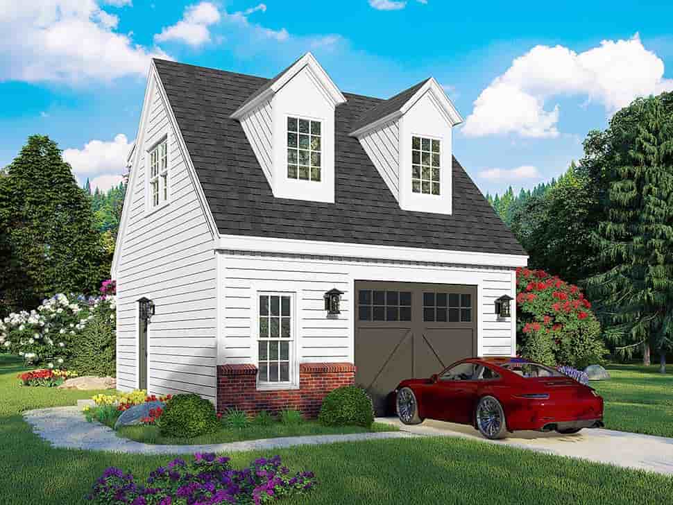 Cottage, Country, Farmhouse, Traditional 1 Car Garage Plan 83413 Picture 4