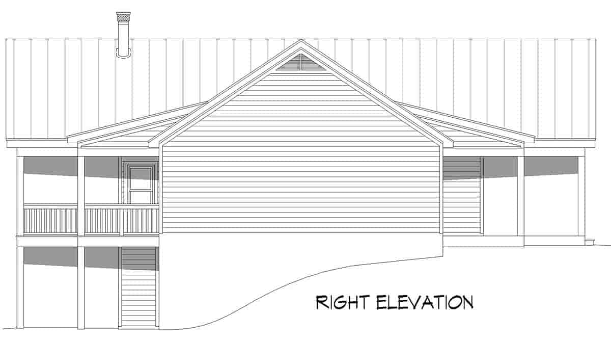 Coastal, Country, Ranch House Plan 83416 with 2 Beds, 2 Baths, 2 Car Garage Picture 1
