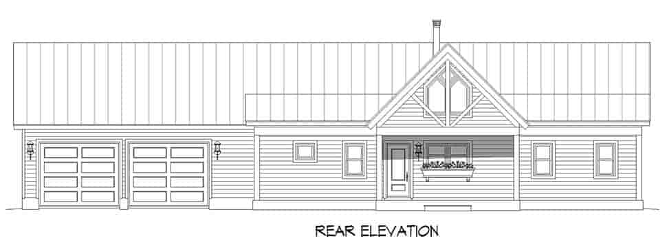Coastal, Country, Ranch House Plan 83416 with 2 Beds, 2 Baths, 2 Car Garage Picture 4