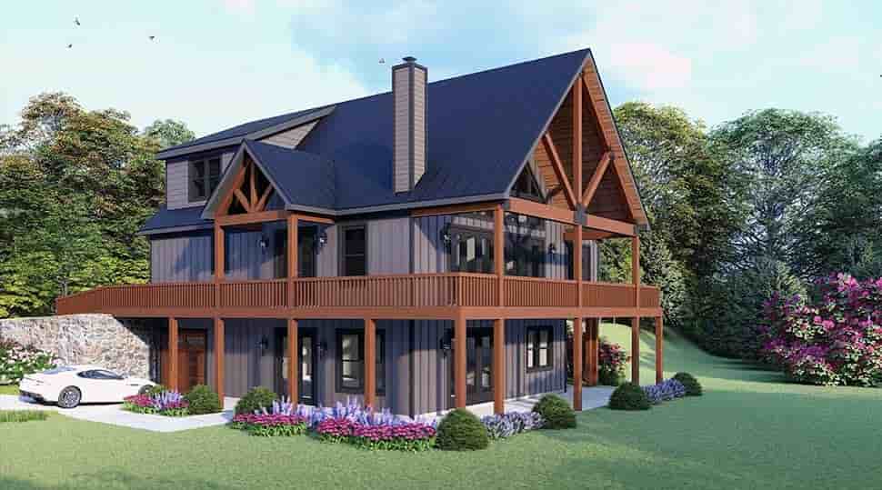 Country, Craftsman, Traditional House Plan 83450 with 4 Beds, 4 Baths, 1 Car Garage Picture 3