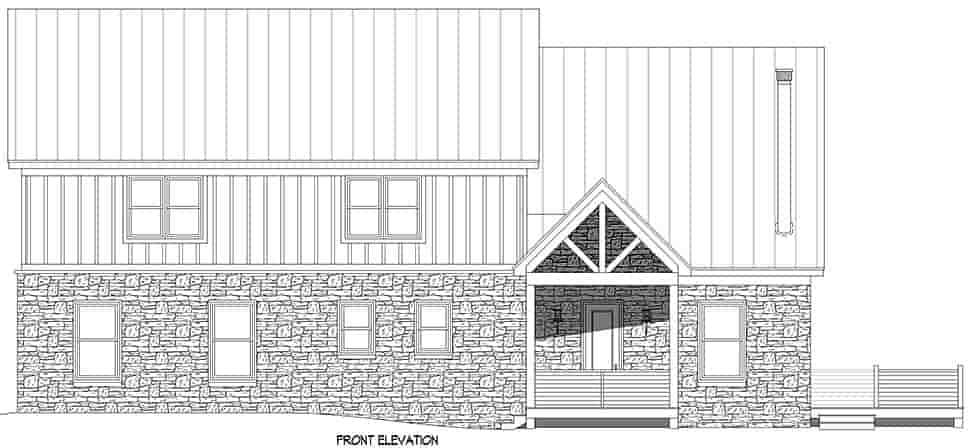 Cabin, Country, French Country, Traditional House Plan 83468 with 3 Beds, 3 Baths, 2 Car Garage Picture 3