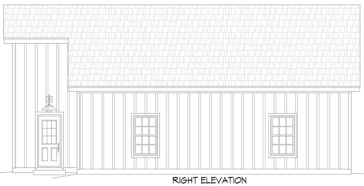 Contemporary, Country, Traditional 3 Car Garage Plan 83474, RV Storage Picture 1
