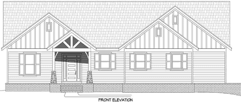 Contemporary, Country, Ranch, Traditional House Plan 83480 with 4 Beds, 4 Baths, 2 Car Garage Picture 3