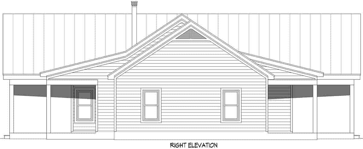 Bungalow, Cabin, Country, Craftsman, Ranch, Traditional House Plan 83483 with 2 Beds, 2 Baths, 2 Car Garage Picture 1