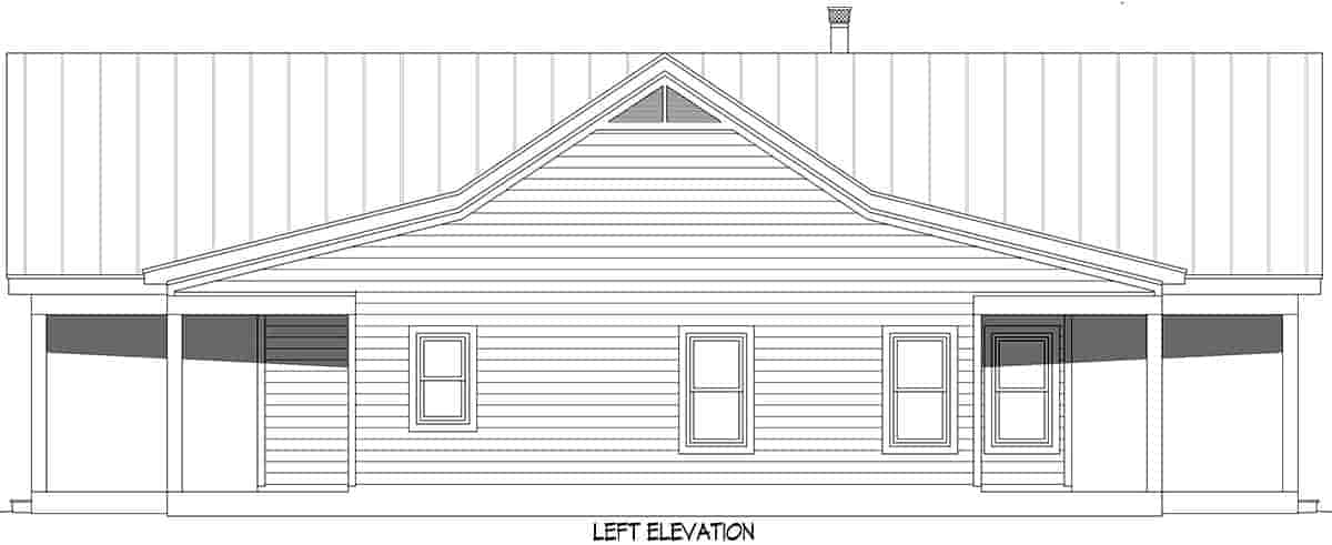 Bungalow, Cabin, Country, Craftsman, Ranch, Traditional House Plan 83483 with 2 Beds, 2 Baths, 2 Car Garage Picture 2