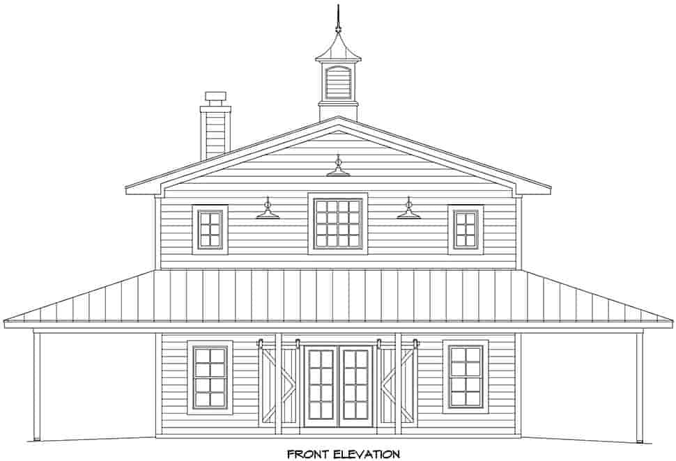 Barndominium, Country, Farmhouse House Plan 83485 with 3 Beds, 3 Baths, 1 Car Garage Picture 3