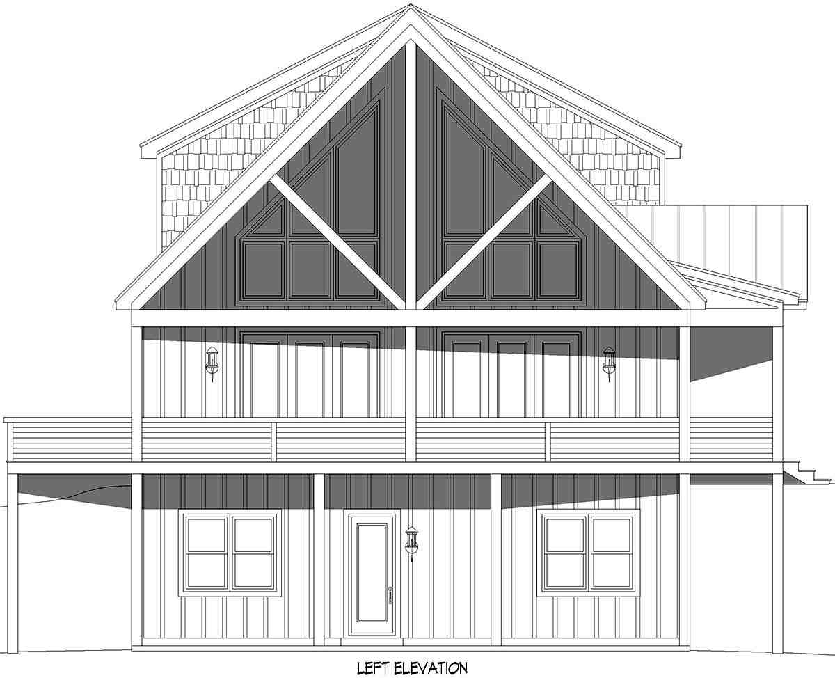 Cabin, Country, French Country, Ranch, Traditional House Plan 83490 with 3 Beds, 3 Baths Picture 2