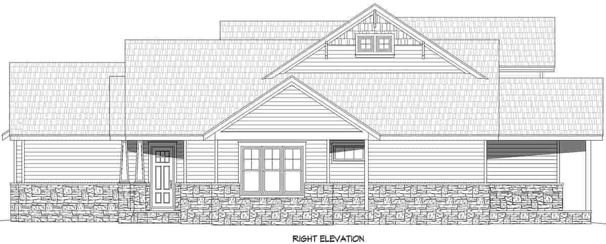 Prairie, Traditional House Plan 83494 with 4 Beds, 5 Baths, 4 Car Garage Picture 1