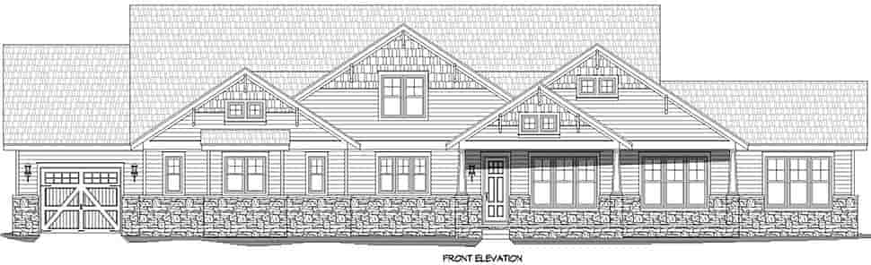 Prairie, Traditional House Plan 83494 with 4 Beds, 5 Baths, 4 Car Garage Picture 3