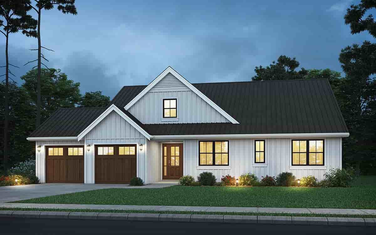 Farmhouse, Ranch House Plan 83543 with 3 Beds, 4 Baths, 1 Car Garage Picture 1