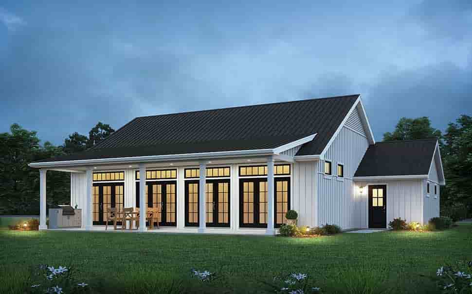 Farmhouse, Ranch House Plan 83543 with 3 Beds, 4 Baths, 1 Car Garage Picture 2