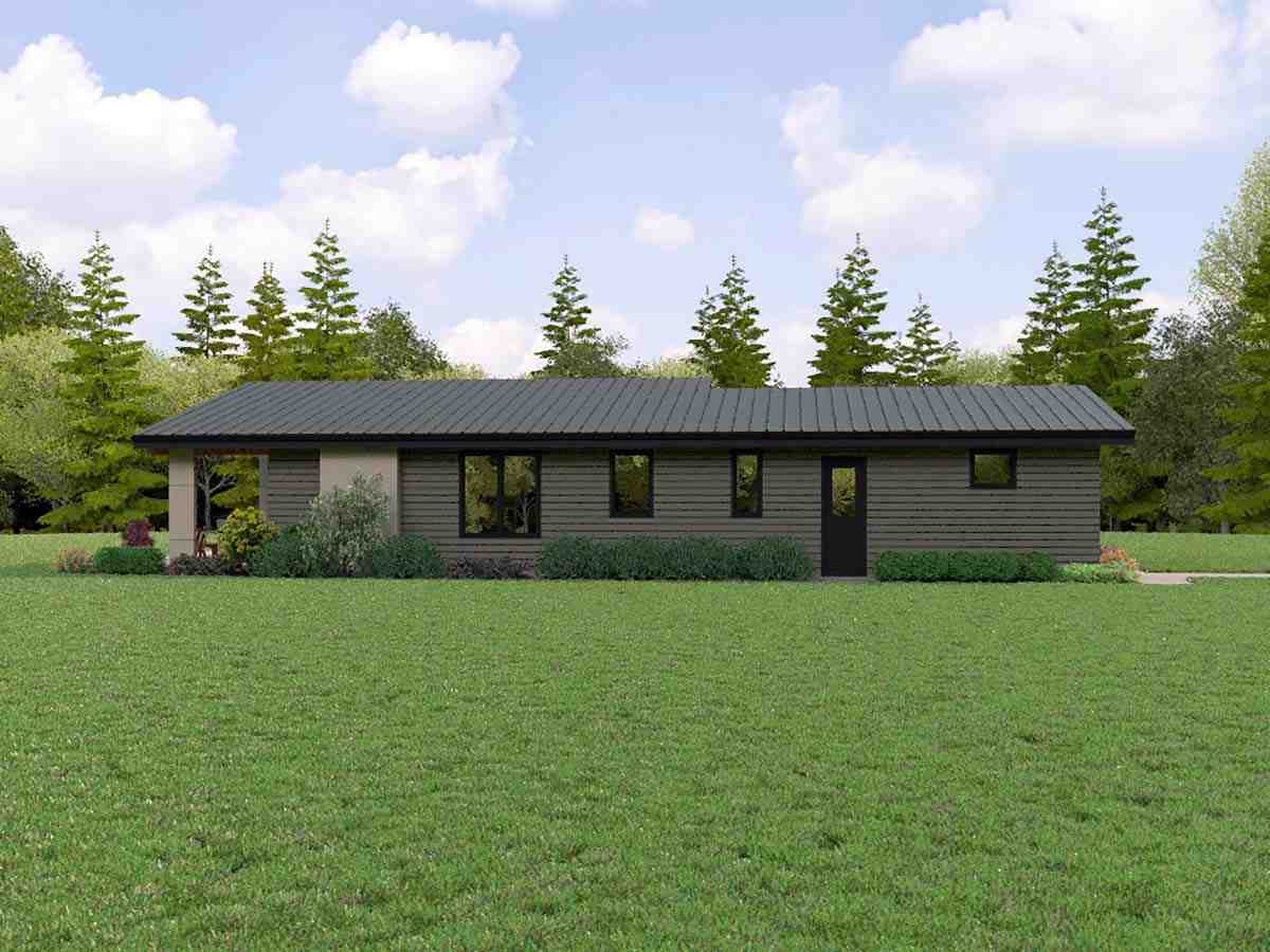Contemporary, Ranch House Plan 83544 with 3 Beds, 2 Baths, 1 Car Garage Picture 2