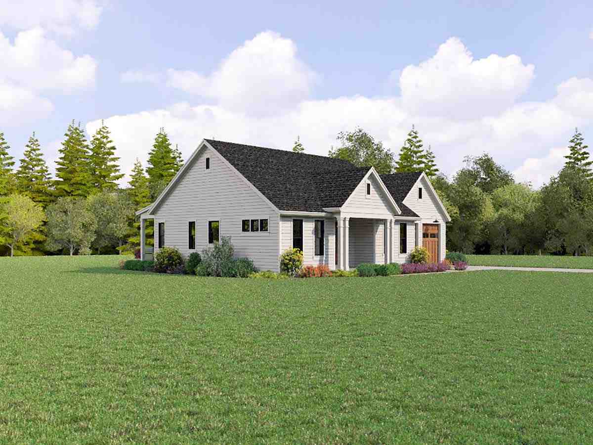 House Plan 83581 - Traditional Style with 1619 Sq Ft, 3 Bed