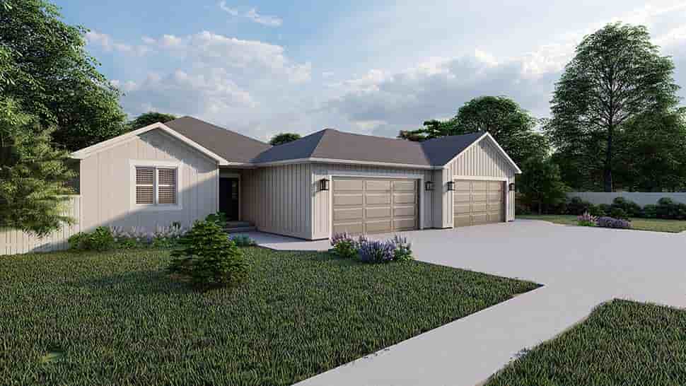Country, Ranch, Traditional Multi-Family Plan 83620 with 6 Beds, 4 Baths, 4 Car Garage Picture 2