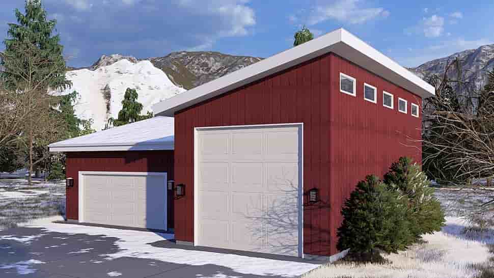Contemporary, Modern 3 Car Garage Plan 83639, RV Storage Picture 4