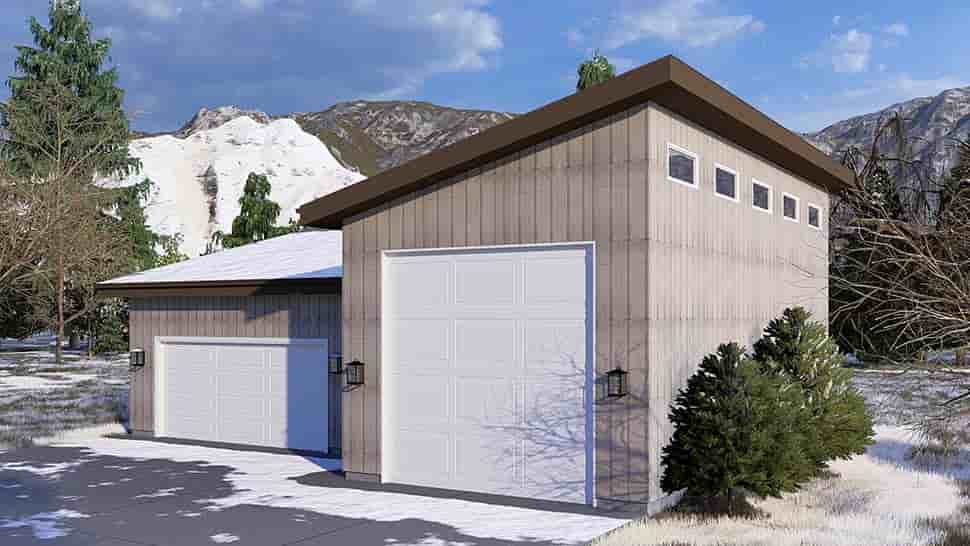 Contemporary, Modern 3 Car Garage Plan 83639, RV Storage Picture 8
