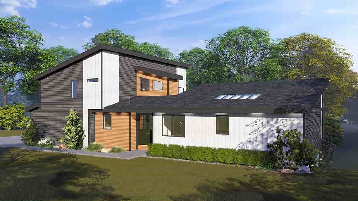 Contemporary, Modern House Plan 83640 with 4 Beds, 4 Baths, 2 Car Garage Picture 1