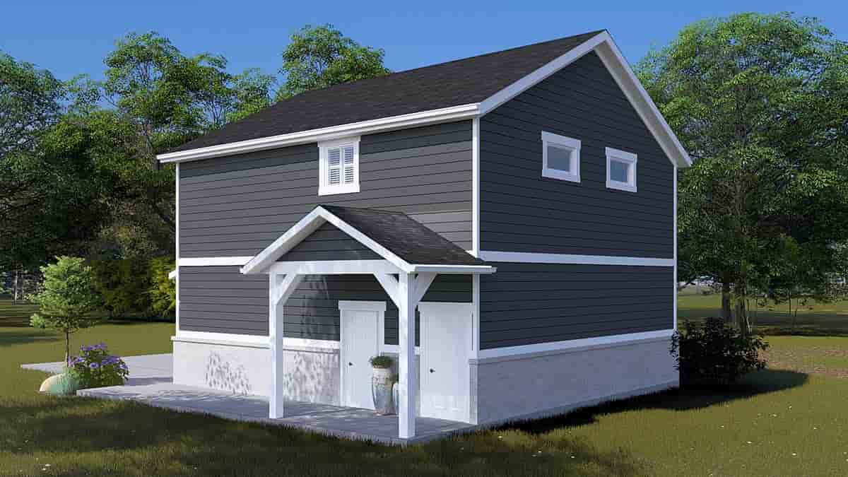Cottage, Country, Traditional Garage-Living Plan 83647 with 2 Beds, 1 Baths, 2 Car Garage Picture 1