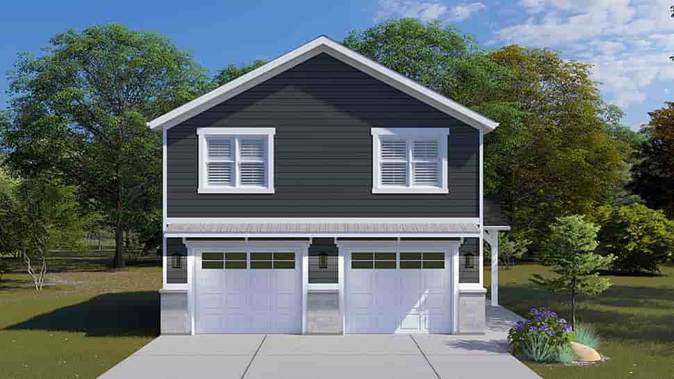 Cottage, Country, Traditional Garage-Living Plan 83647 with 2 Beds, 1 Baths, 2 Car Garage Picture 3