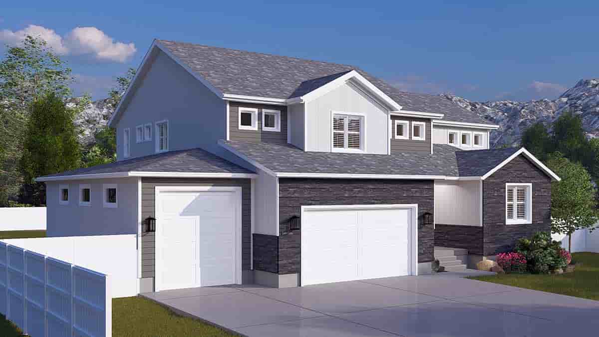 Craftsman, Traditional House Plan 83648 with 3 Beds, 3 Baths, 3 Car Garage Picture 2