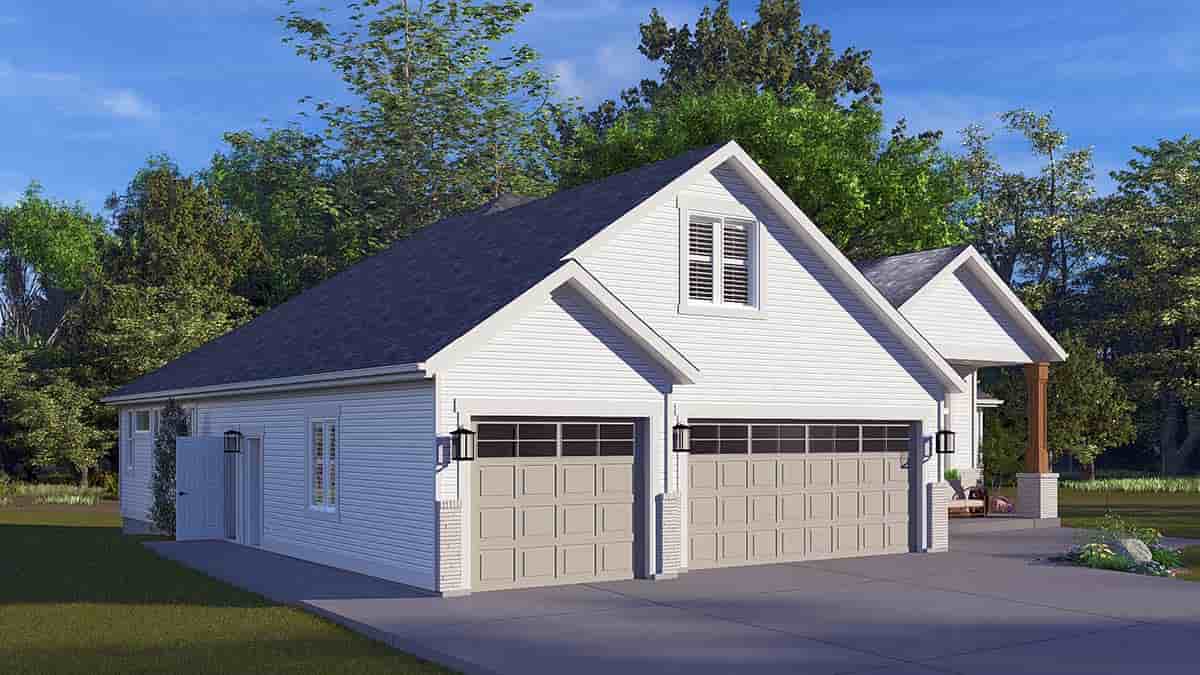 Craftsman, Traditional House Plan 83649 with 3 Beds, 4 Baths, 3 Car Garage Picture 2