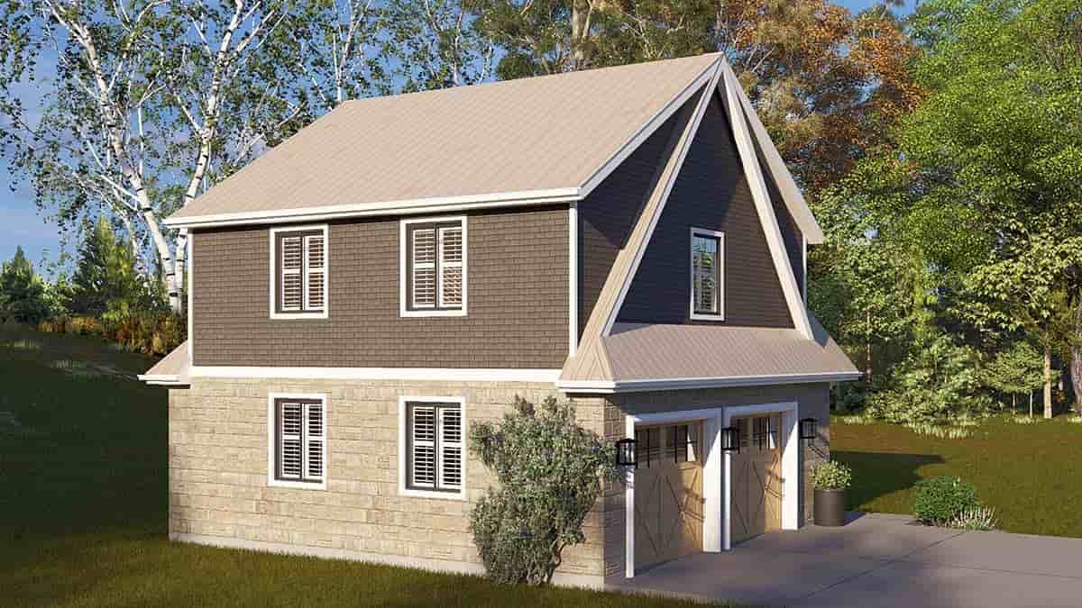 Craftsman, Traditional Garage-Living Plan 83658 with 2 Beds, 2 Baths, 2 Car Garage Picture 2