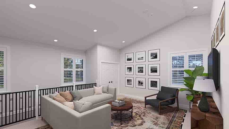 Craftsman, Traditional Garage-Living Plan 83658 with 2 Beds, 2 Baths, 2 Car Garage Picture 3