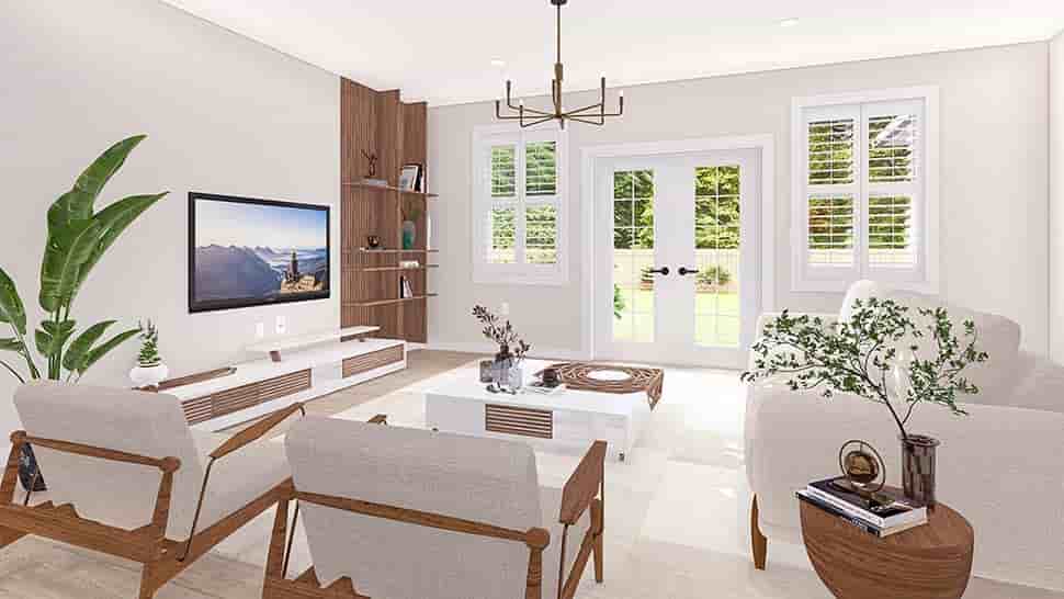 Ranch, Traditional House Plan 83677 with 3 Beds, 2 Baths, 2 Car Garage Picture 2