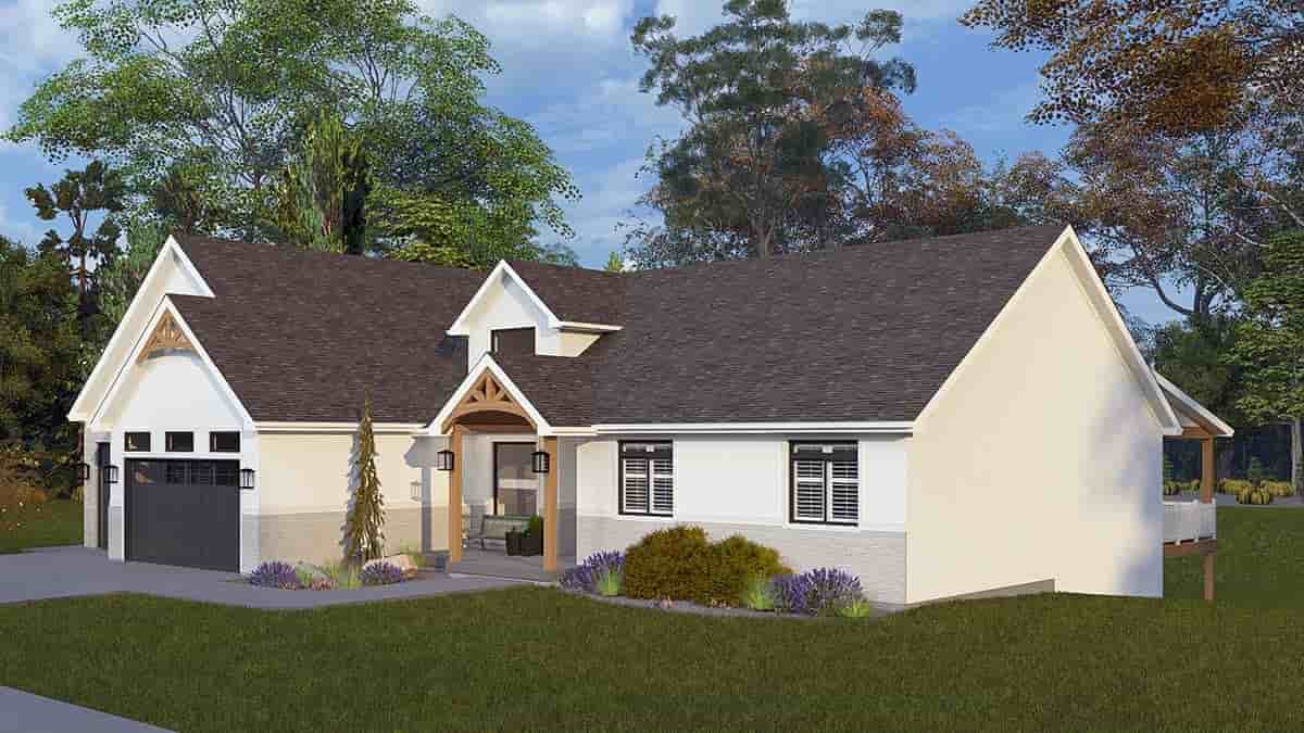 Country, Craftsman, New American, Traditional House Plan 83679 with 3 Beds, 2 Baths, 3 Car Garage Picture 1