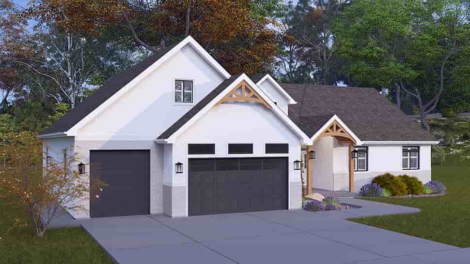 Country, Craftsman, New American, Traditional House Plan 83679 with 3 Beds, 2 Baths, 3 Car Garage Picture 2