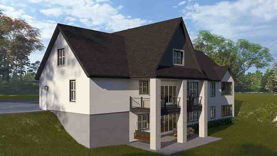 New American, Traditional House Plan 83683 with 5 Beds, 4 Baths, 3 Car Garage Picture 3