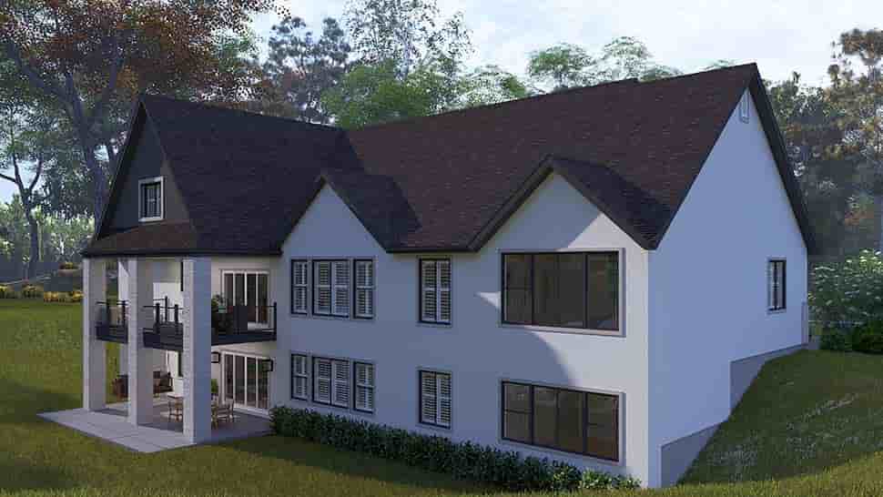 New American, Traditional House Plan 83683 with 5 Beds, 4 Baths, 3 Car Garage Picture 4