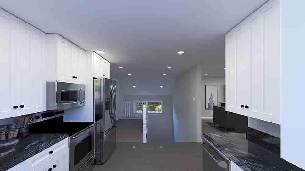 Country, Farmhouse Garage-Living Plan 83684 with 1 Beds, 2 Baths, 4 Car Garage Picture 6