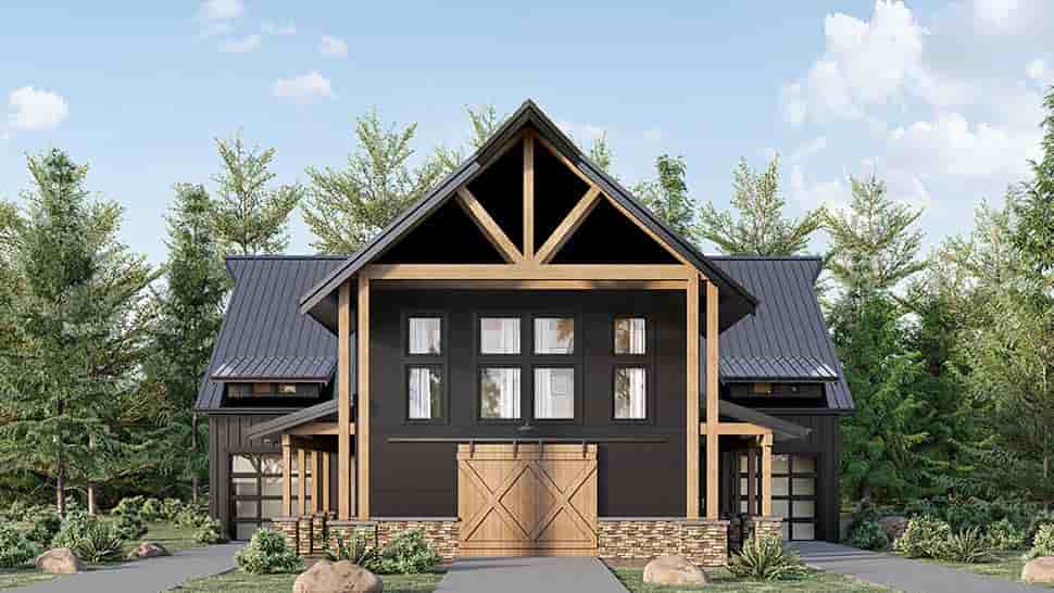 Barndominium, Country, Craftsman, Farmhouse House Plan 83804 with 2 Beds, 3 Baths, 4 Car Garage Picture 3