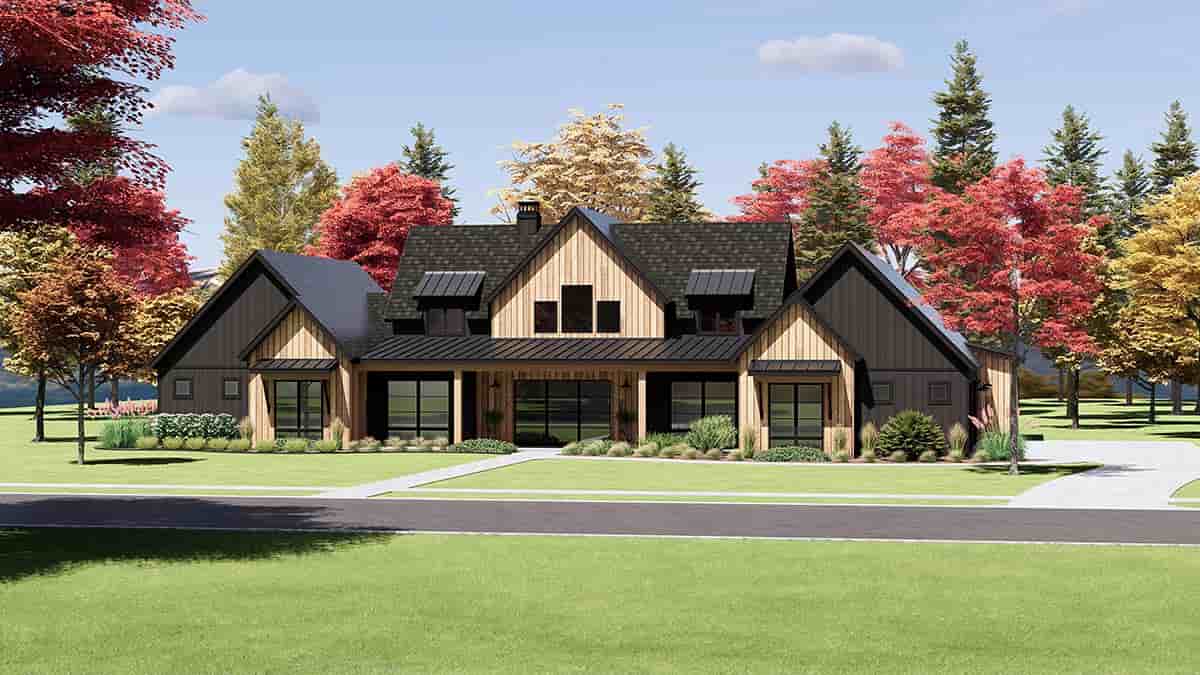 Country, Farmhouse House Plan 84104 with 4 Beds, 5 Baths, 3 Car Garage Picture 1