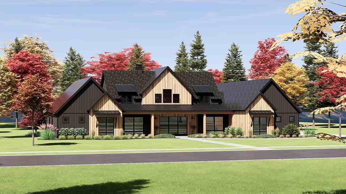 Country, Farmhouse House Plan 84104 with 4 Beds, 5 Baths, 3 Car Garage Picture 2