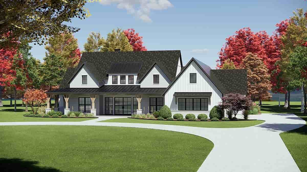 Farmhouse, Modern House Plan 84107 with 4 Beds, 5 Baths, 3 Car Garage Picture 1