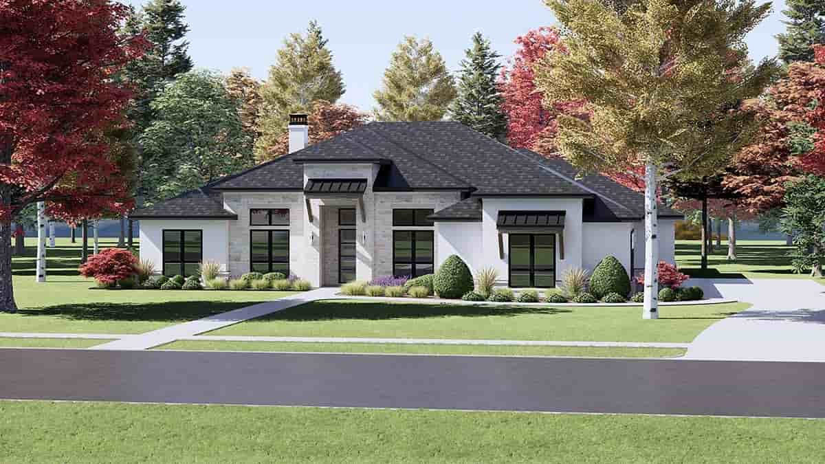 Florida, Modern House Plan 84108 with 5 Beds, 4 Baths, 3 Car Garage Picture 1