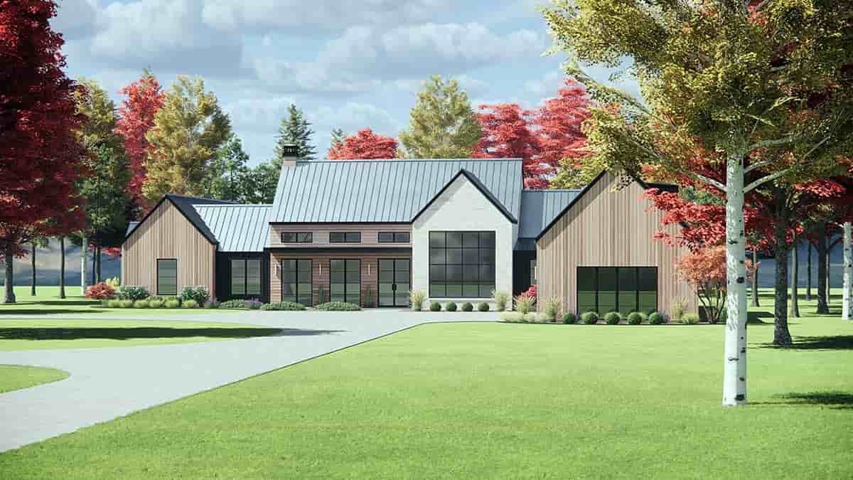 Farmhouse, Modern House Plan 84109 with 4 Beds, 5 Baths, 3 Car Garage Picture 1