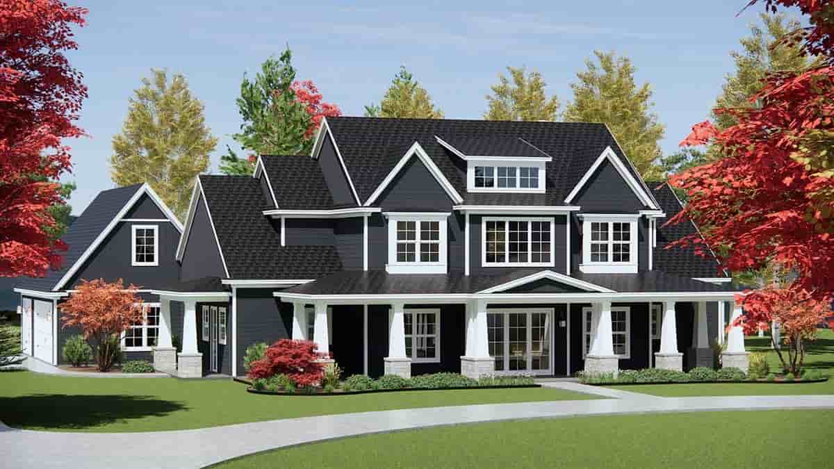 Craftsman House Plan 84112 with 4 Beds, 5 Baths, 3 Car Garage Picture 2