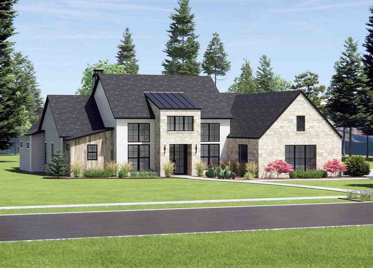 Contemporary, Traditional House Plan 84115 with 4 Beds, 5 Baths, 2 Car Garage Picture 2