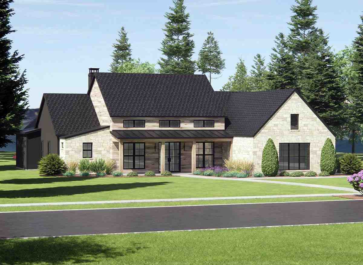 Contemporary, Ranch House Plan 84116 with 4 Beds, 5 Baths Picture 2
