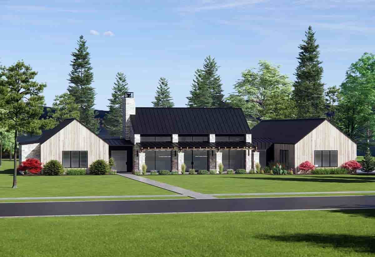 Contemporary, Ranch House Plan 84118 with 4 Beds, 4 Baths, 3 Car Garage Picture 2