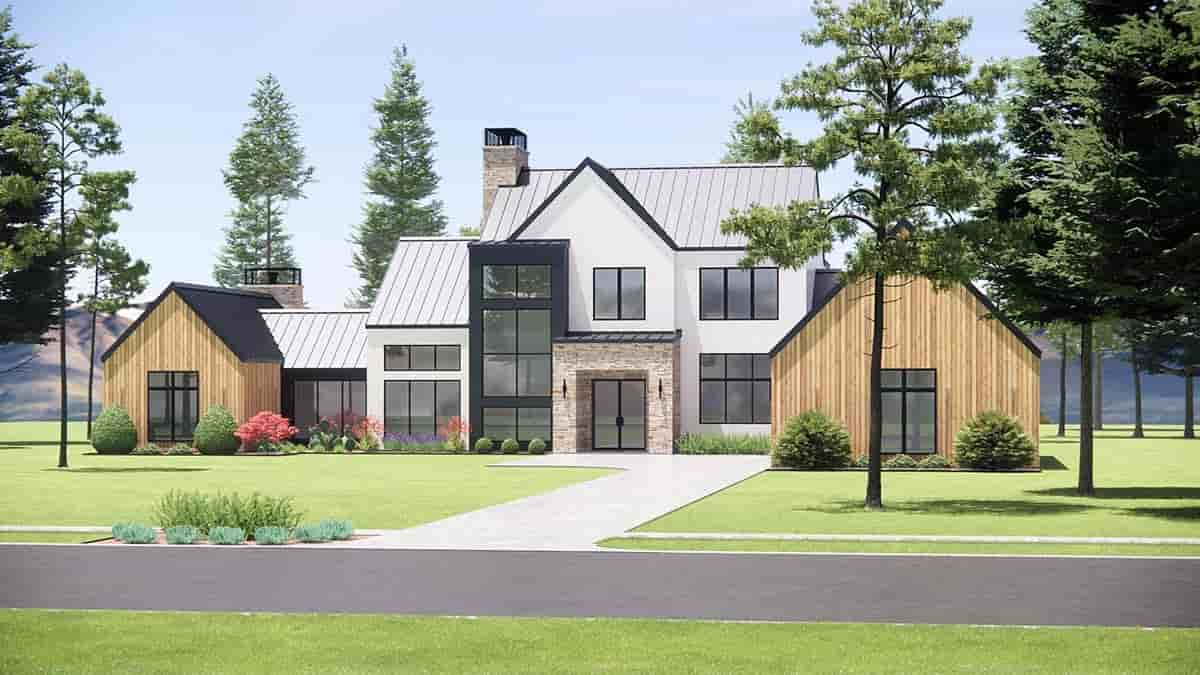 Contemporary House Plan 84120 with 4 Beds, 5 Baths, 3 Car Garage Picture 1