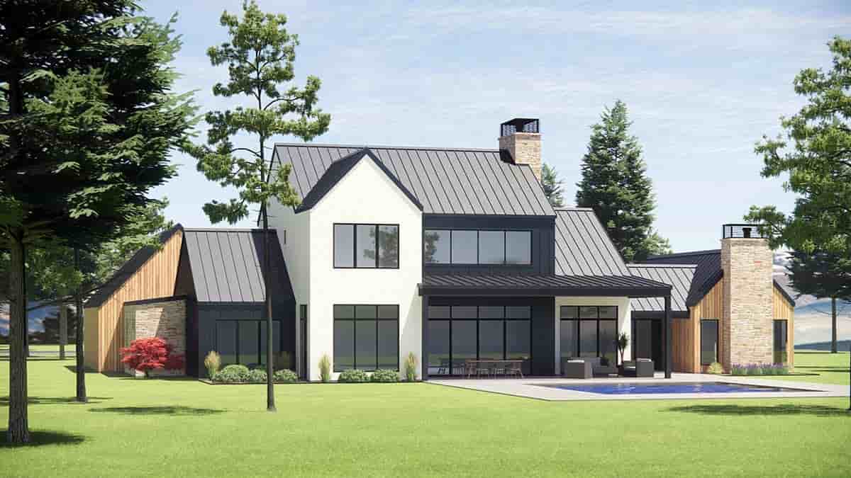 Contemporary House Plan 84120 with 4 Beds, 5 Baths, 3 Car Garage Picture 2
