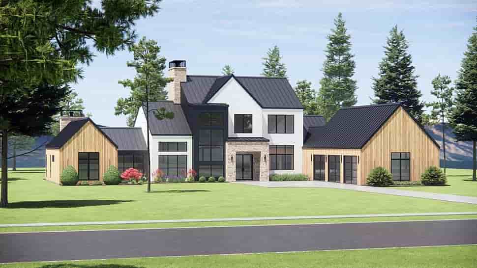 Contemporary House Plan 84120 with 4 Beds, 5 Baths, 3 Car Garage Picture 3