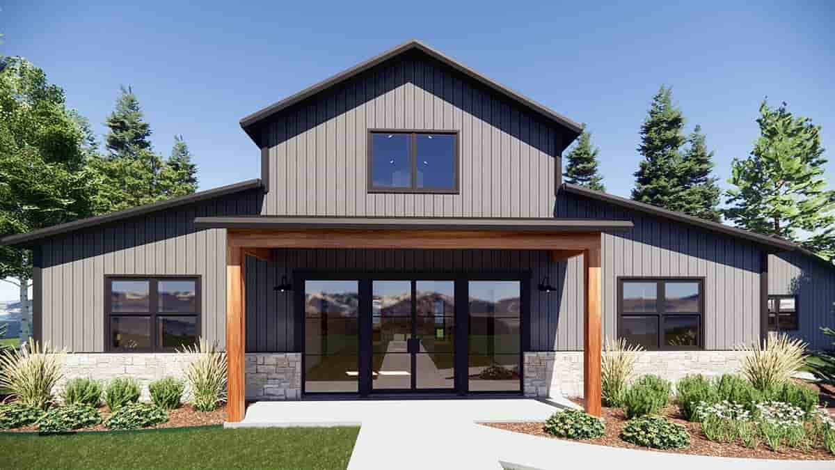 Barndominium House Plan 84123 with 3 Beds, 2 Baths, 2 Car Garage Picture 1