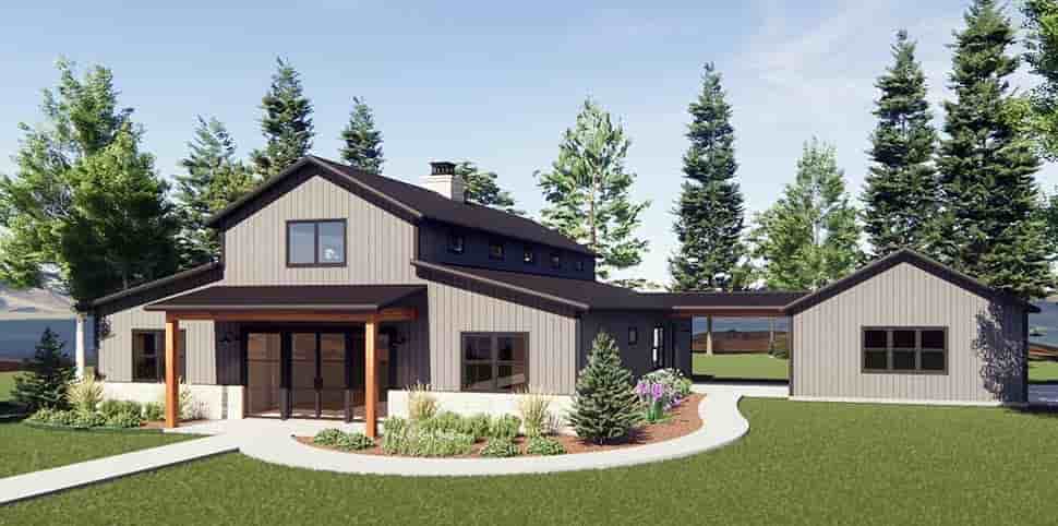 Barndominium House Plan 84123 with 3 Beds, 2 Baths, 2 Car Garage Picture 2