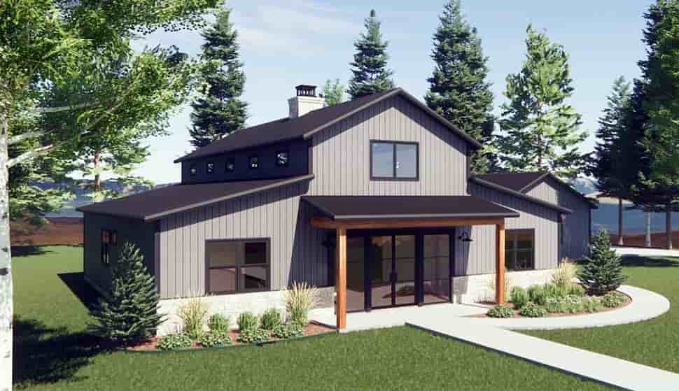 Barndominium House Plan 84123 with 3 Beds, 2 Baths, 2 Car Garage Picture 3