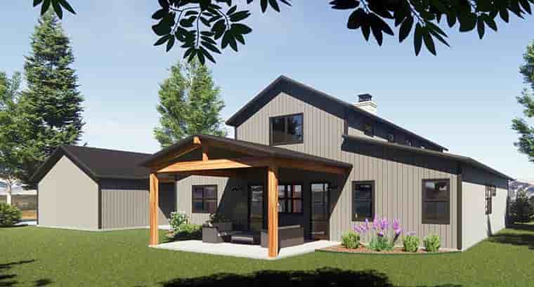 Barndominium House Plan 84123 with 3 Beds, 2 Baths, 2 Car Garage Picture 5
